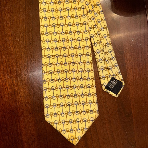 GUCCI - 💛Yellow Equestrian Tie! Derby - 🐎 Snaffle Bit Pattern - Picture 8 of 15
